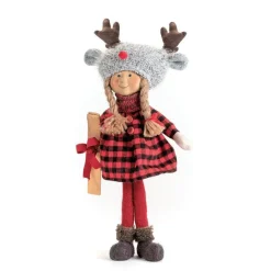 RETIF Figur Mit/Ski Und Hirsch-Mutze 43Cm - 2 Mogliche Modelle Store