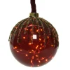 RETIF Glaskugel Rot 40 Leds Warmweis O 20 Cm Online