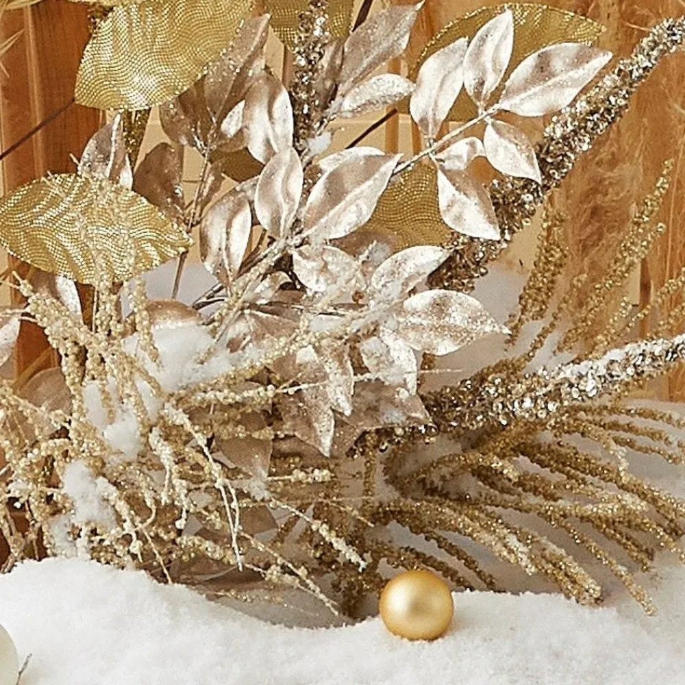 RETIF Laubstangel Champagnerfarben Metalleffekt H 63 Cm Sale