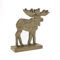 RETIF Rentier Aus Holz Auf Sockel B 32,5 X T 10 X H 33 Cm Clearance