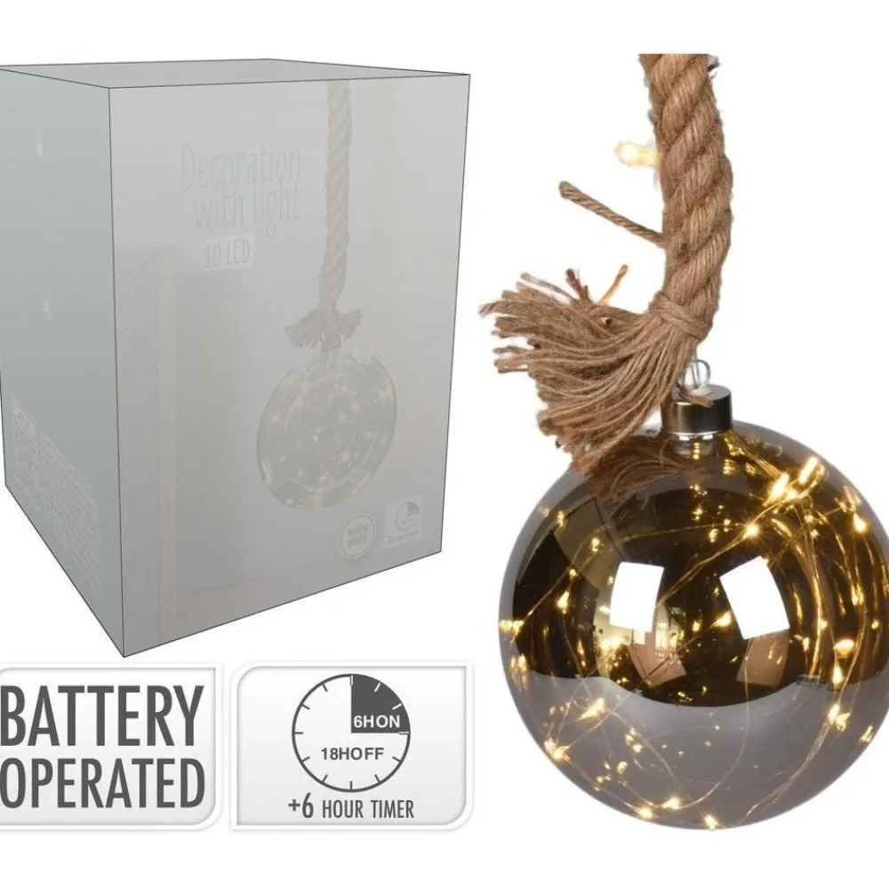 RETIF Seil Mit Lichtkugel Aus Rauchglas O17Cm Sale