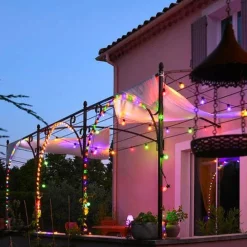RETIF Solarelektrische Girlande 10 Mehrfarbige Leds 8,10 Meter Anschliesbar Fashion