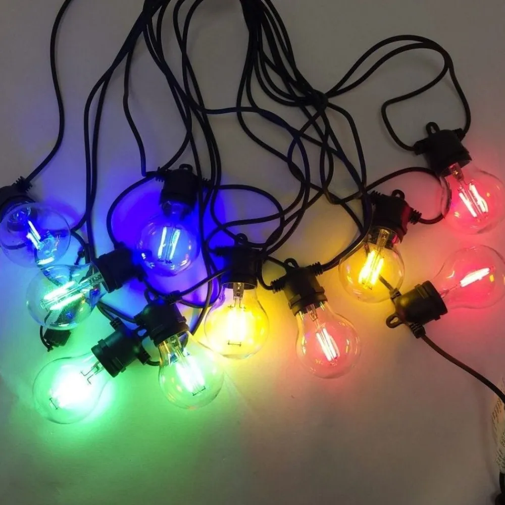 RETIF Solarelektrische Girlande 10 Mehrfarbige Leds 8,10 Meter Anschliesbar Fashion