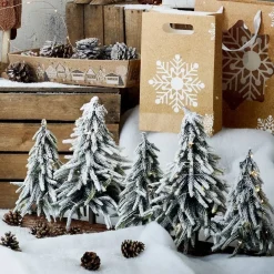 RETIF Verschneite Tannen Auf Holzsockel 65 X 15 X H35Cm Sale