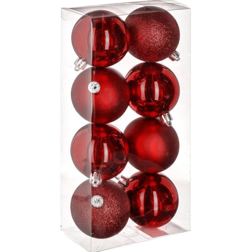 RETIF Weihnachtskugeln Rot Sortiert O7Cm - 8 Stuck Cheap