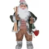 RETIF Weihnachtsmann Mit Skiern Und Socke H 80 Cm Store